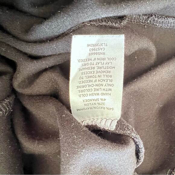 Leith Elastic Waist Front Ankle Slit Pant/Legging - Picture 6 of 11